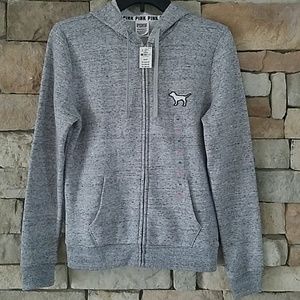 Nwt Victoria Secret heather gray zip up hoodie